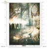 Mini kolekcja Nieodkryty magiczny świat, las, bór, knieja, puszcza, jeleń, sarna, sowa, polana, łapacz snów, runy, wiedźmy, wiedźma, czarownica, czarownice, zachód słońca, magia, czar, An Undiscovered Magical World, forest